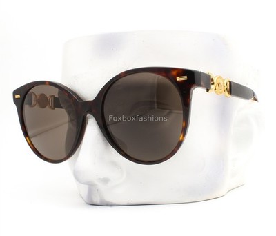 Versace VE 4442 108/3 Sunglasses Polished Brown Havana Gold 