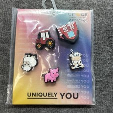 New Authentic Crocs Jibbitz 5-Pack Charms Set -Cutesey Farm Animal 5 Pack