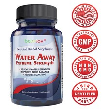 Diuretic Water Away Pills 225mg Weight Loss Blend Of Minerals Supplement 120Caps