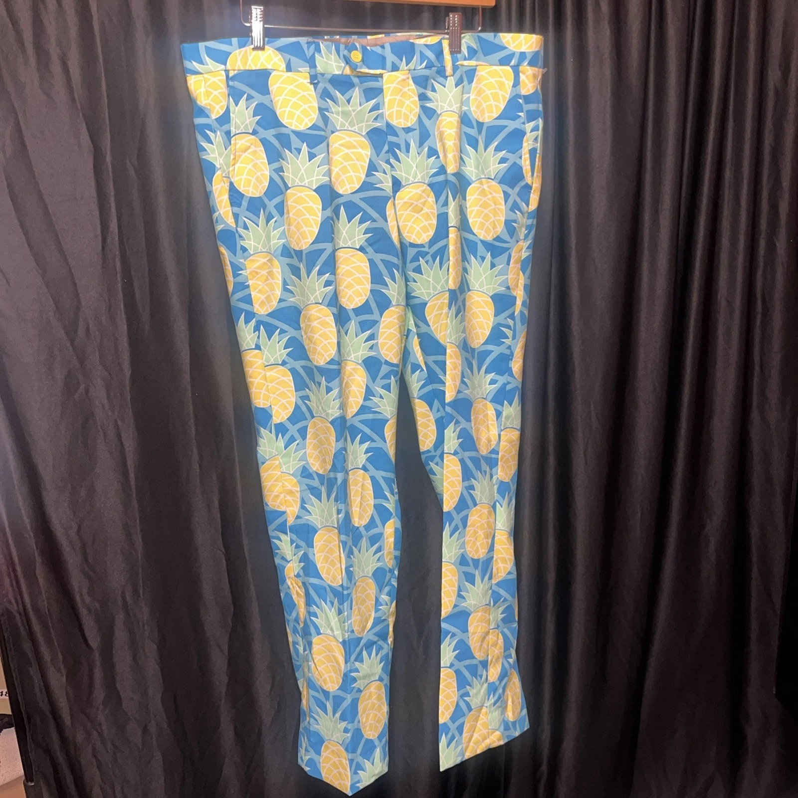 Pineapple Pants Men’s 38x30 OPPOSUITS Lightweight Polyester Fun Party Pants!