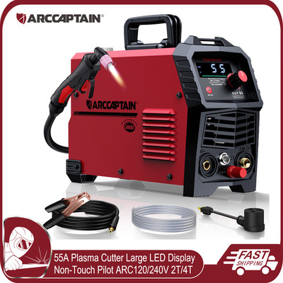 ARCCAPTAIN Plasma Cutter 55A LED Display HF Pilot ARC Non-Touch 120V/240V IGBT 