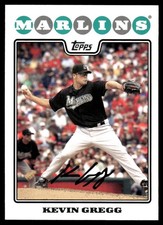Kevin Gregg 2008 Topps #16 Florida Marlins MLB READ FREE SHIPPING AutographDen