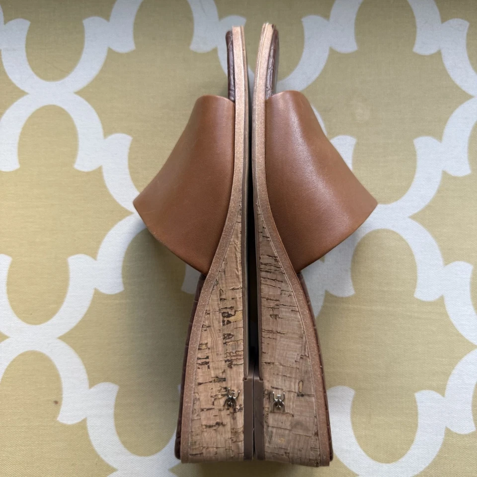 Sandalia para mujer Sam Edelman Gio Slide, talla 8,5, cuero, color coñac Foto 3 de 4