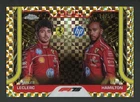 2025 Topps Chrome F1 Charles Leclerc Lewis Hamilton Gold Checker Flag Duo #/50