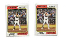 2023 topps Heritage Corbin Carroll Rookie cards #209 two (2) cards