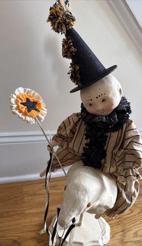 Bethany Lowe - Halloween - Dee Foust Witch Bird Rider Clown Ghost 23” Tall *read - Picture 2 of 16
