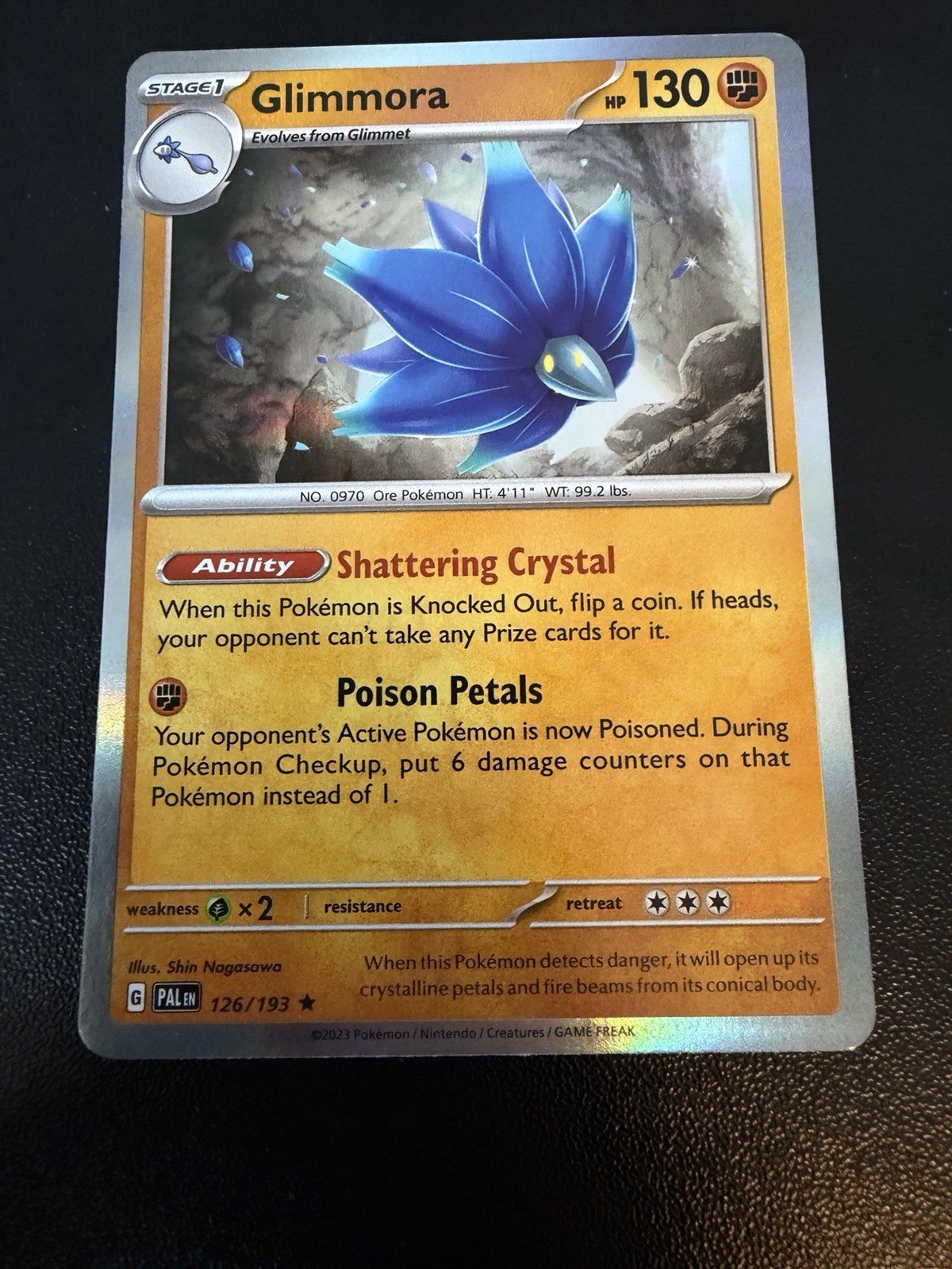 Pokemon - Glimmora - 126/193 - Reverse Holo Rare - Paldea Evolved - LP