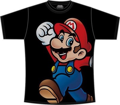 Nintendo Schwarzes Super Mario T-Shirt - Super Mario TS022630NTN - (T-shirts an