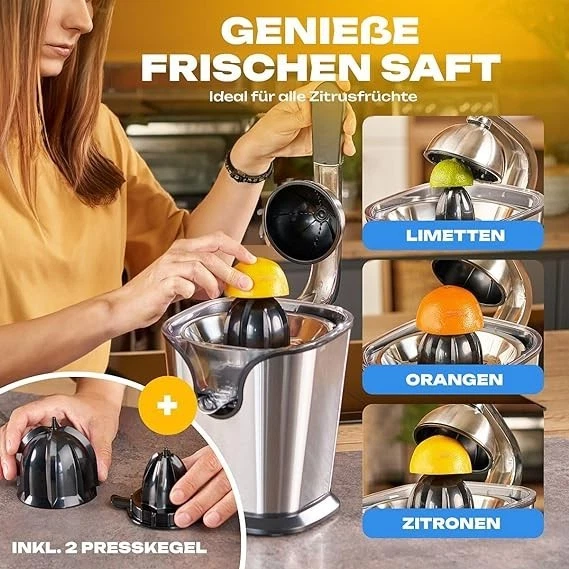 ProfiCook PC-ZP 1154 Estrattore di succo 160W Nero, Acciaio inossidabile - Immagine 2 di 2