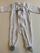 Carter  s 2-Way Zippered Sleepwear, Footed, Infant Boy 6M, Shark, NWT