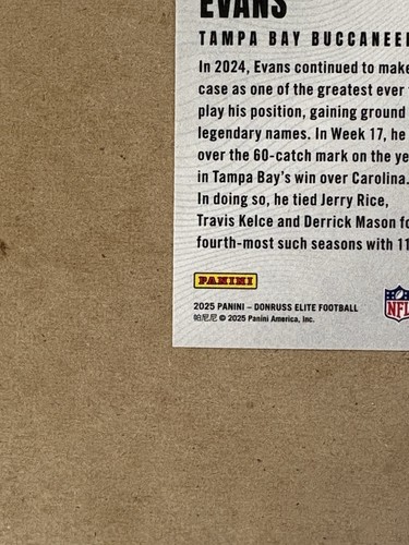 Mike Evans Pink 2025 Panini Donruss Elite The Elite #14 Tampa Bay Buccaneers - Picture 10 of 11