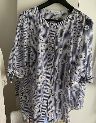 Just White Bluse Hemdbluse Damen Gr. 46 sehr guter Zustand Baumwolle
