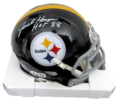 Minicasco de velocidad negro firmado/inscr Jack Ham HOF Steelers Becket Witness 192376 - Imagen 1 de 5