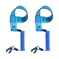 2PCS Kill Switch Lanyard for Boat Jet Ski Wrist Strap Replace Blue