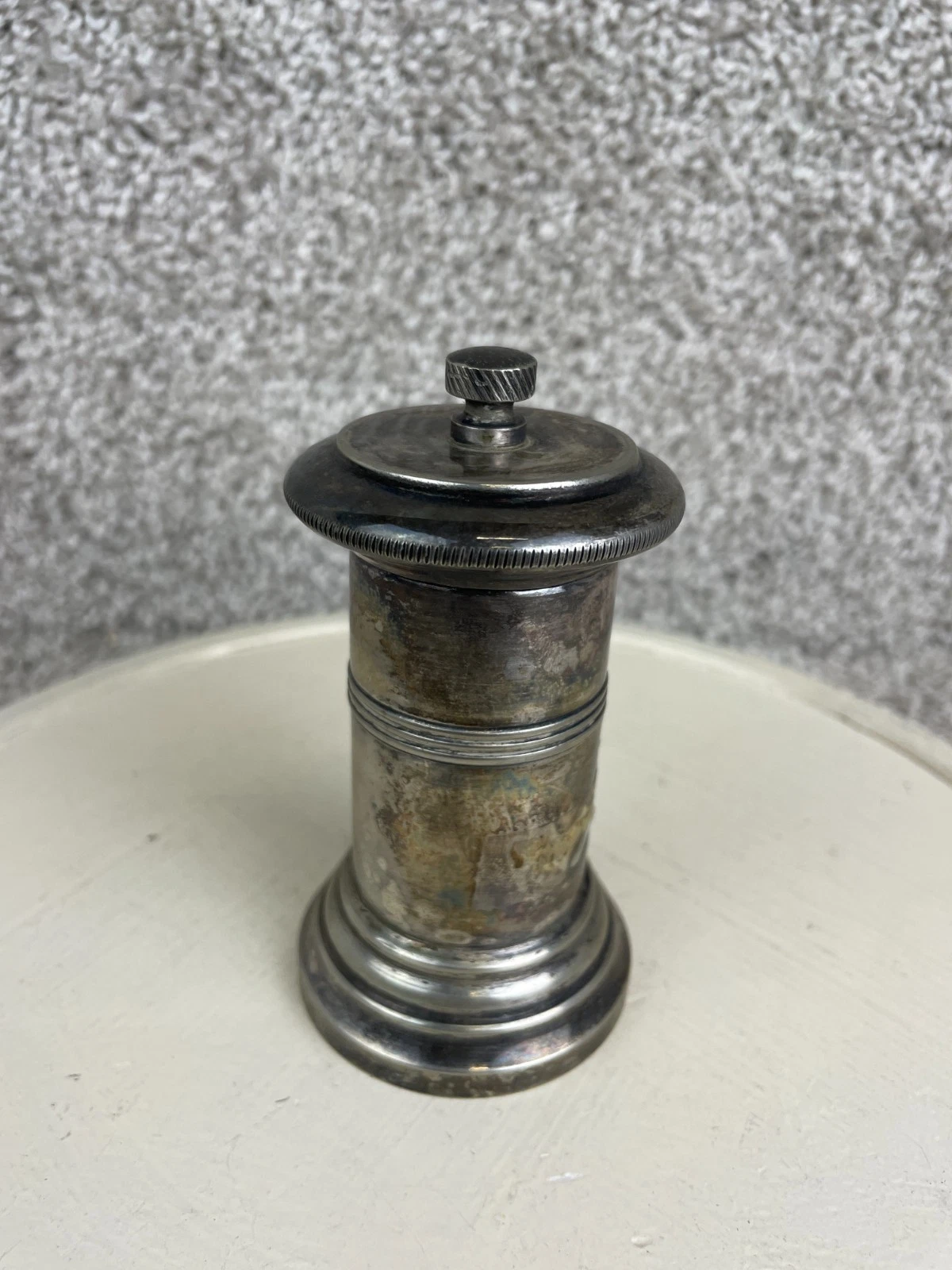 Vintage A.F. Milano Pepper Mill & Salt Grinder Silver