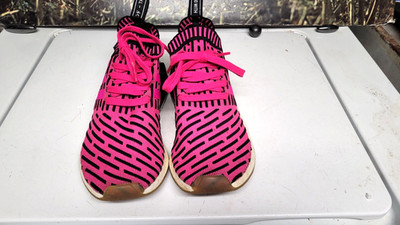 Adidas Originals NMD_R2 Primeknit Men's Shoes Pink-Pink-Core Black by9697