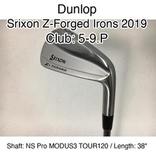 Dunlop Srixon Z-Forged Irons 2019 5-9.P Iron Set 38" NS Pro MODUS3 TOUR120 Stiff
