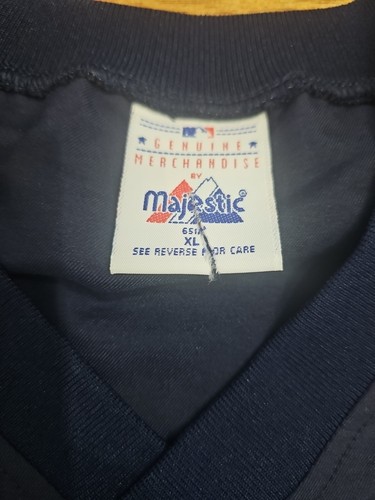 Vtg New York Yankees V-Neck Pullover Short Sleeve Windbreaker Shirt Jacket XL - 第 4/6 張圖片