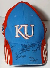 2024 LANCE LEIPOLD AUTOGRAPHED KANSAS JAYHAWKS FOOTBALL HAT + 2024 TEAM MEMBERS