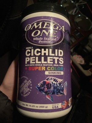 Omega One Super Color Sinking Cichlid Pellets 2mm Pellets 16.25 oz Exp 01/2028