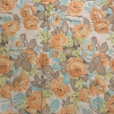 Floral Upholstery Drapery Fabric 65" x 65" Peach Color Sewing RH 