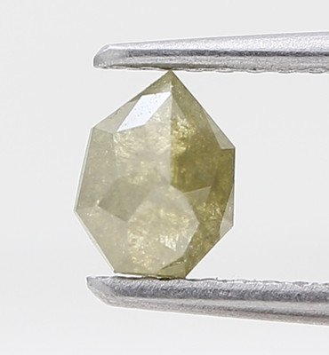 Echter Natürlicher Diamant 0.53TCW Olivgrün Farbe Shield Rose Schnitt Für Jewel