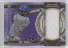 2021 Triple Threads Single Jumbo Relics Amethyst /36 Leody Taveras Rookie RC