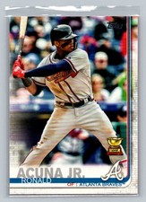 2019 Topps #1 Ronald Acuña Jr. Rookie Gold Cup Card. rookie card picture