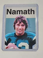Joe Namath Artist Signed Football Art Card 2/10
