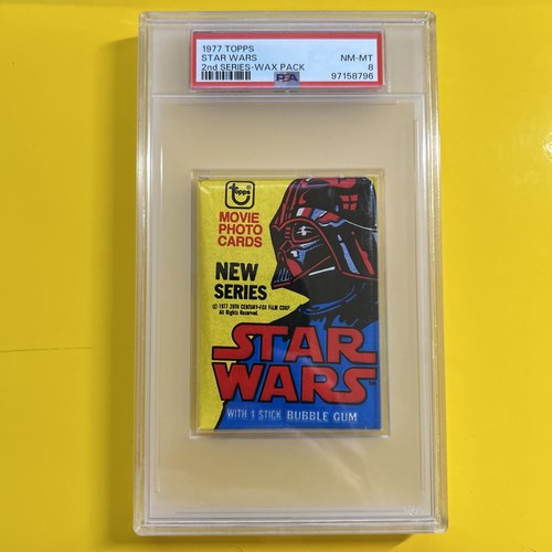 🐶 1977 Topps Star Wars Wax Pack 2nd Series PSA 8