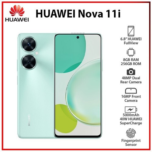 (New&Unlocked) Huawei Nova 11i 8GB+256GB GREEN Dual SIM Android Mobile Phone - Afbeelding 1 van 6