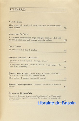 Il risparmio n°6 Rivista dell'associazione fra casse di risparimio italiane 1981 - Imagen 2 de 5