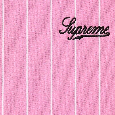 Supreme Pinstripe Crewneck Sweatshirt Sweater - Pink - Size Supreme Pinstripe Crewneck Sweatshirt Sweater - Pink - Size
