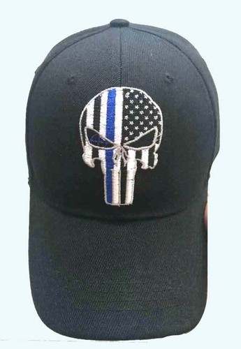 Demon Skull Thin Blue Line Hat Cap 