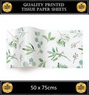Eucalyptus Natural Green Leaves Tissue Paper Sheets Large Gift Wrap 50x75cm