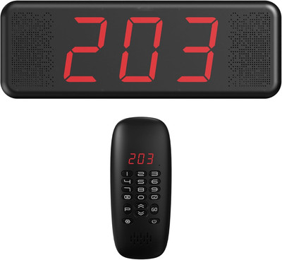 Wireless Calling System, Dual Speaker 3 Digit Queue Calling Take a Number System