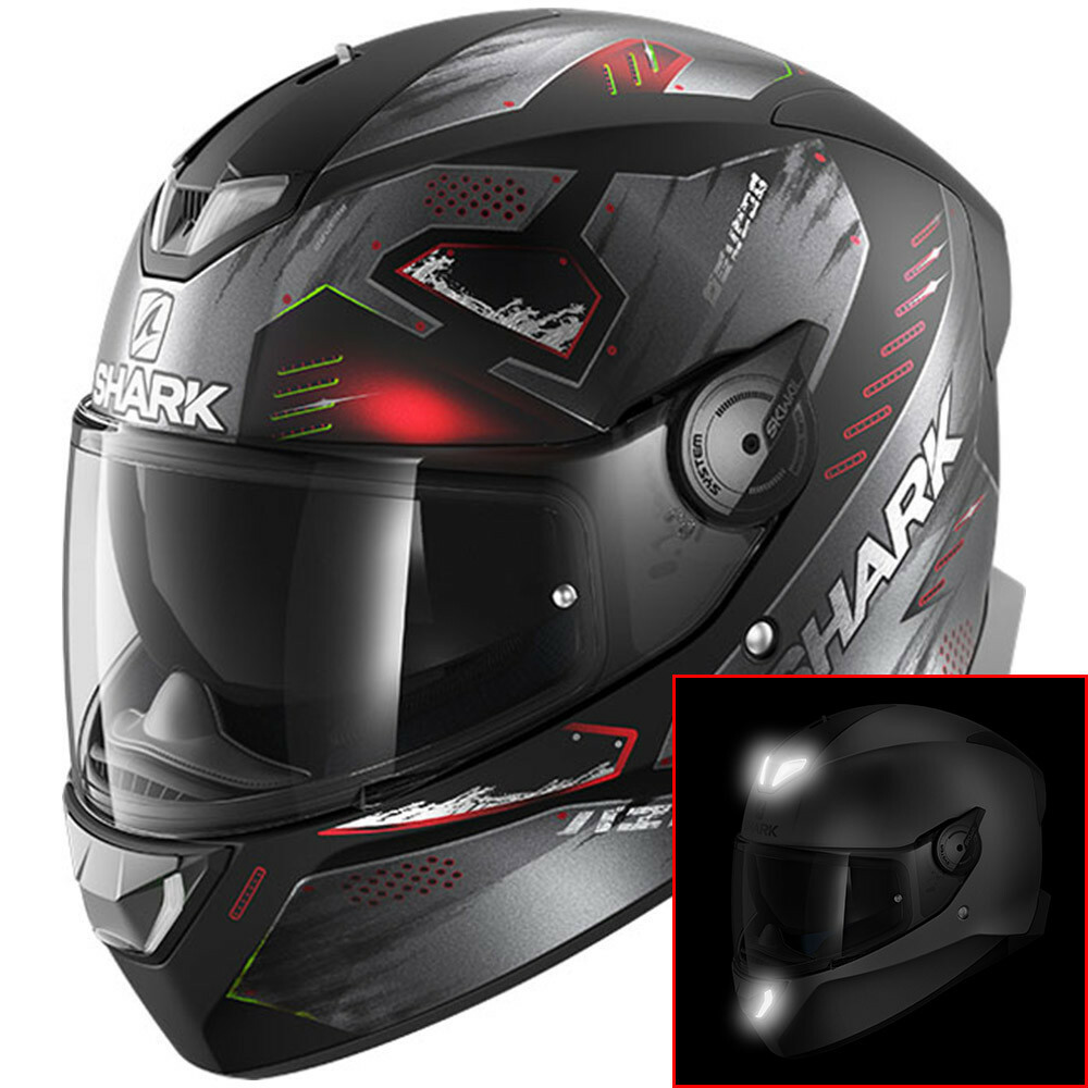 Full Face Helmet Shark Skwal 2 Venger Black Matte Anthracite Red