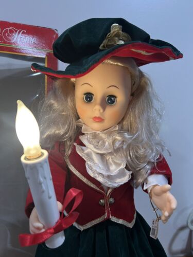 Muñeca Animada Trim a Home 24" Navidad Motionette Caroler Girl 1992 De Colección - Imagen 3 de 12