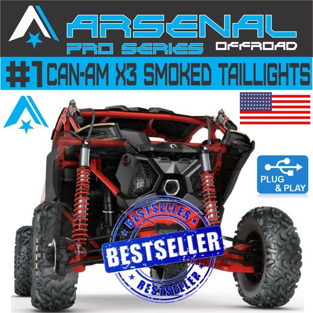 SMOKE LED TAIL LIGHTS PRO CAN AM MAVERICK X3 TURBO X DS RC RS left