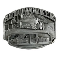 Vintage Siskiyou H-89 Auto Workers 1990 Belt Buckle Made In USA