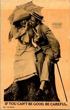 Cartolina d'epoca 1911 Romance - Se non puoi essere buono, fai attenzione - Co J. B. Janer