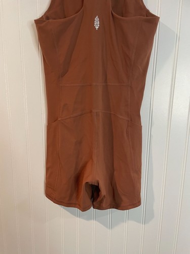 Free People Movement Rusty Brown Active Romper With Pockets & Racerback XS/TP - Picture 19 of 20