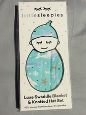 Little Sleepies Shark Soir e Swaddle Hat Set NIB