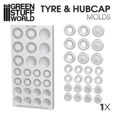 Silicone Molds - Tires and Hubcaps - wargames bits tyres mold