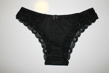 1 New Silky Satin  Lace Cheeky Bikini Panties Size 7/Large...Free Shipping 