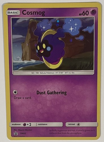 Cosmog SM42 - Sun & Moon Black Star Holo Promo Card Pokemon TCG Near Mint