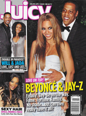 Juicy Magazine Beyonce Jay-Z Will Smith Jada Pinkett Smith Hair Beauty Tips 2011
