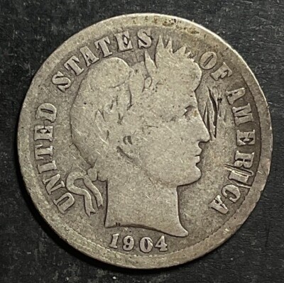 1904-S Barber Liberty Dime key date rare old silver collection