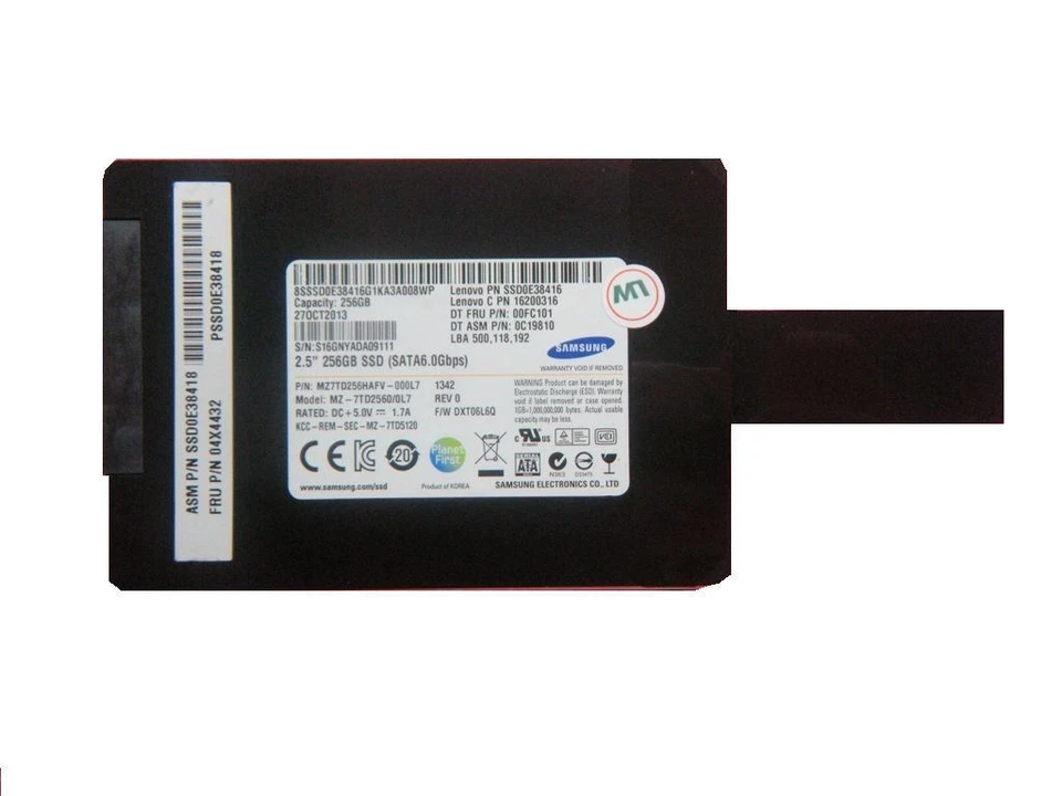 New Genuine Lenovo Thinkpad X230 256GB 2.5IN MLC SATA2 Solid State Drive 04X4432 - Image 3 of 3