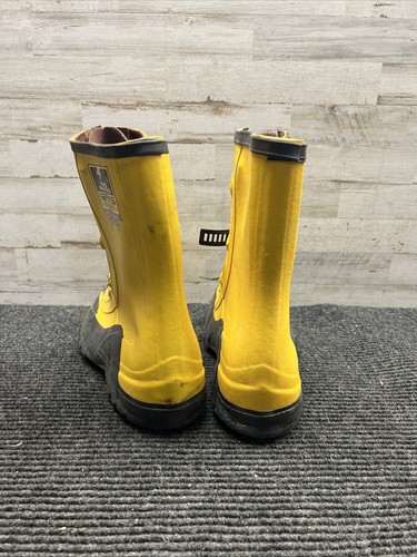 Honeywell 31924 Servus Yellow Rubber Dielectric Boots 4 Buckle Size 8 - Picture 8 of 9